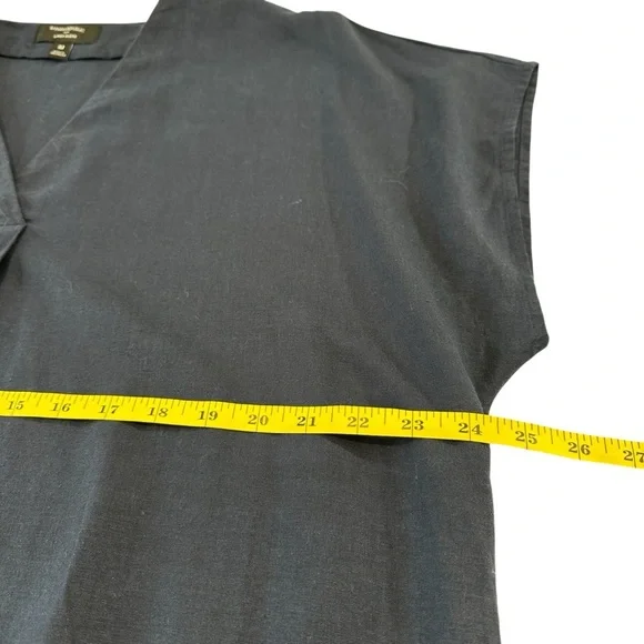 Banana Republic Linen Blend Navy Blue Minimalist Kaftan Midi Dress, M‎ - Picture 6 of 9